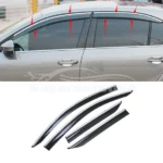 Fit 2006-2011 BMW 3 Series E90 Chrome Trim Vent Window Visors Rain Sun Wind Guards Shade Deflectors - Image 4