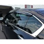 Fit 2016-2022 Lexus RX350 RX450H Clip-On Chrome Trim Vent Window Visors Rain Sun Wind Guards Shade Deflectors - Image 3
