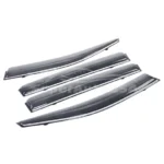 Fit 2012-2016 Subaru Crosstrek XV Clip-On Chrome Trim Vent Window Visors Rain Sun Wind Guards Shade Deflectors - Image 6
