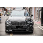 Fits 2019-2023 BMW G05 X5 M Sport Gloss Black Front Bumper Lip Spoiler - Image 13