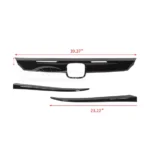 Fit 2018-2023 Honda Accord ABS Glossy Black Lip Front Grille Cover Molding Trim - Image 4