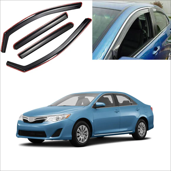 cam12ic.webp Fits Toyota Camry 2012-2014 In-Channel Vent Window Visors Rain Guard Deflector - Image 1