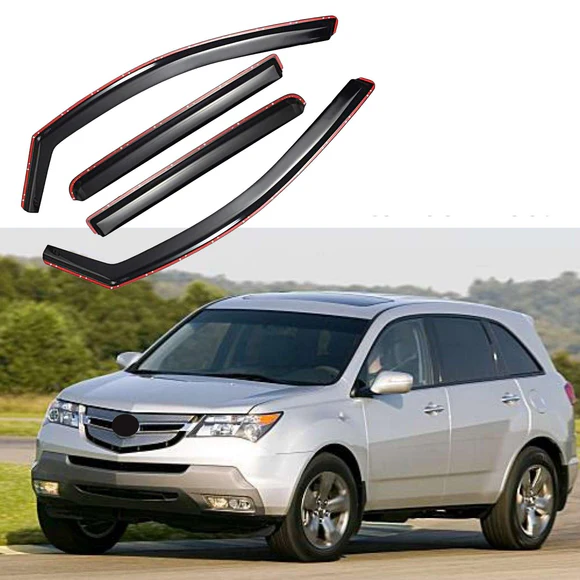 civic30.webp Fit 2007-2013 Acura MDX In-Channel Vent Window Visors Rain Sun Wind Guards Shade Deflectors - Image 1