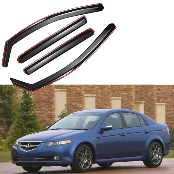 civic31.webp Fit 2004-2008 Acura TL In-Channel Vent Window Visors Rain Sun Wind Guards Shade Deflectors - Image 1