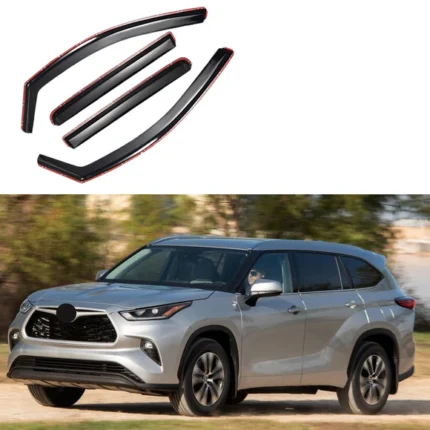 Fit 2020-2024 Toyota Highlander In-Channel Vent Window Visors Rain Sun Wind Guards Shade Deflectors