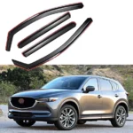 Fit 2017-2024 Mazda CX5 In-Channel Vent Window Visors Rain Sun Wind Guards Shade Deflectors