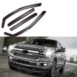Fit 2015-2021 Ford F150 Crew Cab In-Channel Vent Window Visors Rain Sun Wind Guards Shade Deflectors