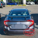 For 2000-23 Honda Civic JDM GT VIP Style Glossy Black Rear Trunk Spoiler Wing - Image 2