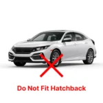 Fit 2016-2021 Honda Civic Sedan In-Channel Vent Window Visors Rain Sun Wind Guards Shade Deflectors - Image 5