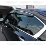 Fits 2014-20 Lexus IS200t 250 300 350 Window Vent Visors w/ Chrome Trims Wind Guards - Image 2