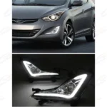For 2014-2016 Hyundai Elantra LED Fog Lights Turn Signals Day Time Running Lights - Image 5