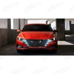 For 2021-2023 Elantra DRL LED Turn Signal Lights Gloss Black Front Grille - Image 5