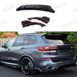 Fits BMW G05 X5 2019-2023 M Sport Full Body Kit Set 3-In-1 Front Splitter Lip & Side Skirts & Rear Diffuser - Image 5