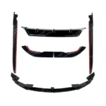 For 2024-2025 BMW G05 X5 LCI Front Lip Rear Diffuser Side Skirts Gloss Black Body Kit - Image 3