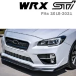 Fits 2015-2021 Subaru WRX STI Front Bumper Lip Spoiler (Gloss Black) - Image 4