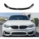 Fits 2015-2020 BMW F80 M3 F82 F83 M4 CS Style Front Bumper Lip Spoiler (Glossy Black)