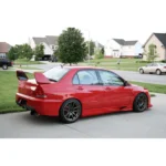 JDM PU Black Side Skirts extension Lips Fits 2001-2007 Mitsubishi Lancer Evolution 7 8 9 - Image 11