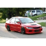 JDM PU Black Side Skirts extension Lips Fits 2001-2007 Mitsubishi Lancer Evolution 7 8 9 - Image 2