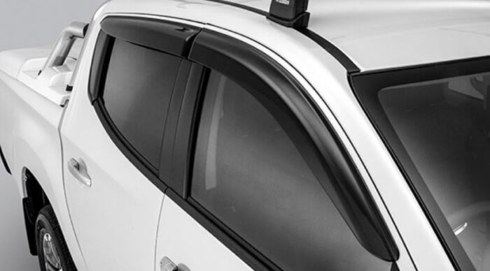 Slimline Weather shields suitable for Mitsubishi Triton MQ 2016- set of 4 Dual cab MZ331174 Genuine New - Image 1