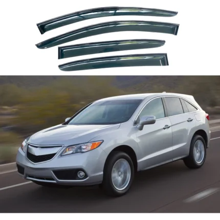 Fits 2013-2018 Acura RDX Carbon Fiber Print Window Visors Rain Guards Vent Deflector