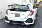Fit 2016-2021 Honda Civic Hatchback Type-R Style Primer Black Rear Lid Wing Spoiler (Primer Black) - Image 3