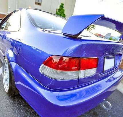 Fit For 1996-2000 Honda Civic Coupe MUGEN Style PRIMER BLACK Rear Trunk Lid Wing Spoiler (Primer Black)