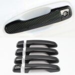 Fit 2010-2021 Toyota 4Runner Door Handle Covers Trim ABS Carbon Fiber (Carbon Fiber Print)