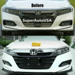 Front Splitter Lip Spoiler Fits 2018- 2020 Honda Accord 4Dr Sedan - Image 2