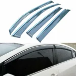 Window Vent Visors w/Chrome Trim Rain Sun Guards Fits 2022-2024 Toyota Tundra - Image 10