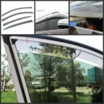 Fits 2011-2017 Honda Odyssey Chrome Trim Window Visors Rain Wind Guards Deflectors - Image 2
