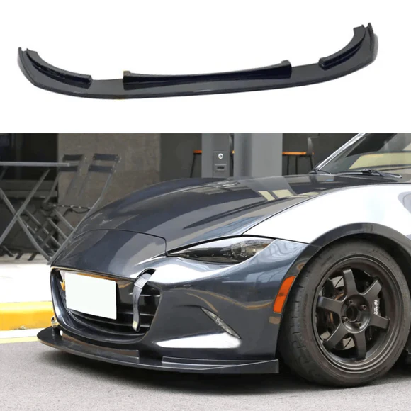 superauto.combodykitfrontsplitterlipspoilerformazdamx5miataglossblack.webp Fits 2016-2024 Mazda MX-5 Miata PU Front Splitter Lips - Image 1
