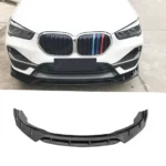 Fits 2016-2022 BMW X1 F48 Gloss Black Front Bumper Lip Splitter Spoiler Body Kit