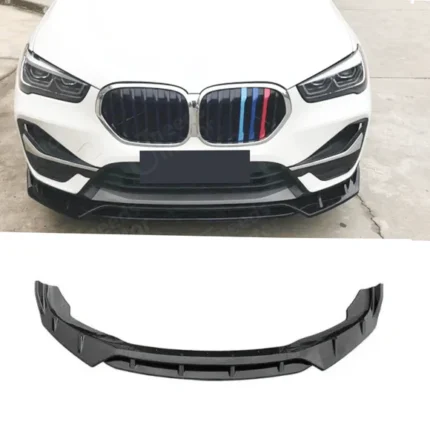 Fits 2016-2022 BMW X1 F48 Gloss Black Front Bumper Lip Splitter Spoiler Body Kit