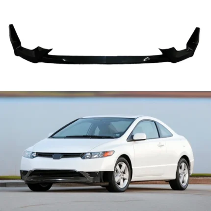 Fits 2006-2008 Honda Civic Coupe PU Mugen Style Front Lip Splitter 1 Piece Spoiler