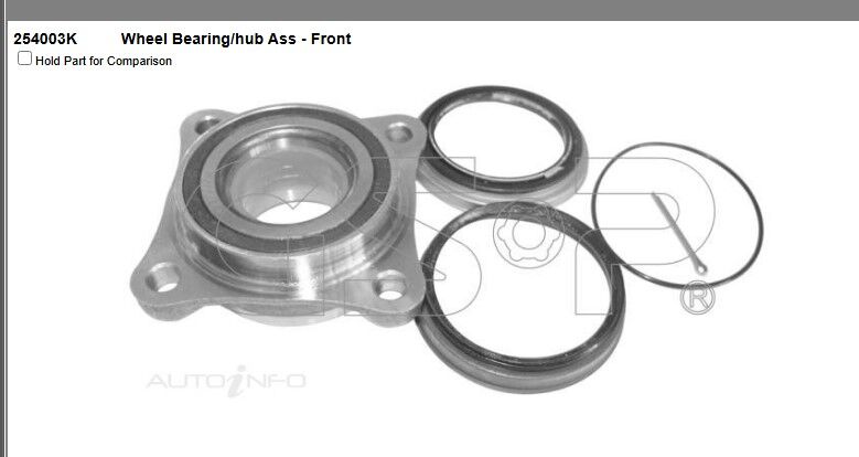 254003K.jpg Wheel Bearing Hub GSP 254003K For Toyota Hilux 2005-2015 Landcruiser Prado 2015 - - Image 1