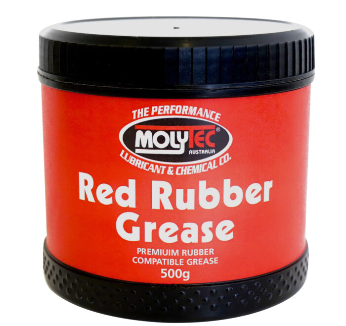 Molytec Red Rubber Grease Premium Quality Clay Thickened Grease Formulated with Castor Oil 500g Tube - Image 1