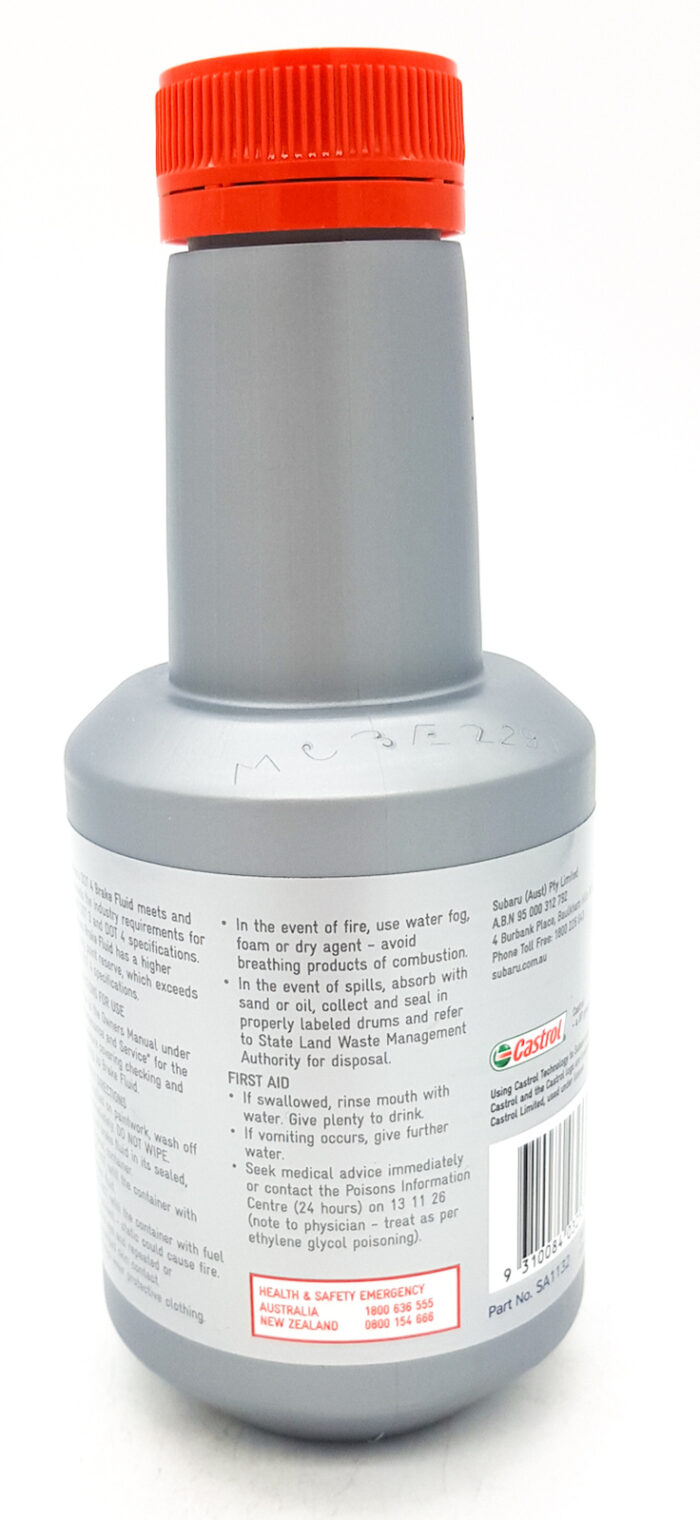 Brake Fluid 500ml Dot 4 Genuine SA1132 for Subaru - Image 2
